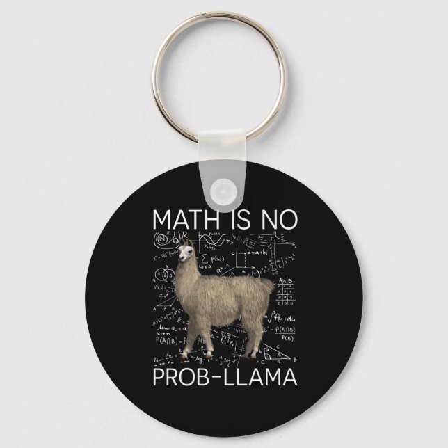 Mathe ist No Prob-Llama - Mathe Llama Lehrer Schlüsselanhänger (Vorderseite)