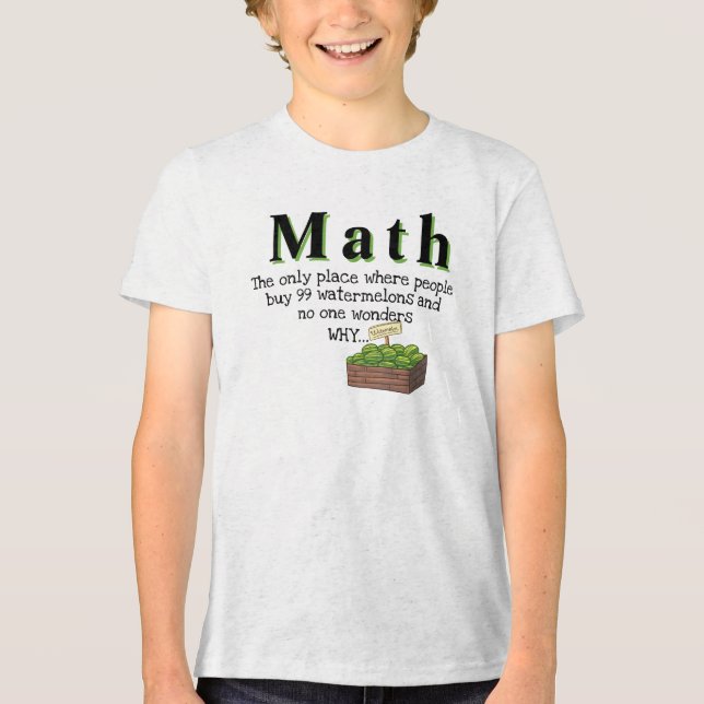 Mathe ist verwirrend, Funny Mathe Pun Spaß Tri-Blend Shirt (Vorderseite)