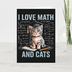 Mathe-Katzenliebhaber Lustiger Mathe-Lehrer Ich li Karte