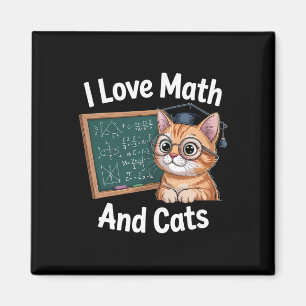 Mathe-Katzenliebhaber Lustiger Mathe-Lehrer Ich li Magnet