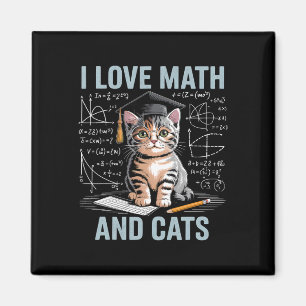 Mathe-Katzenliebhaber Lustiger Mathe-Lehrer Ich li Magnet