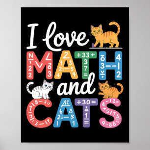 Mathe-Katzenliebhaber Lustiger Mathe-Lehrer Ich Li Poster