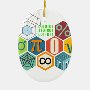 Mathe Keramik Ornament