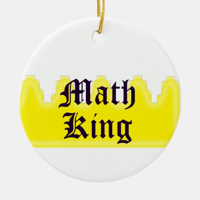 Mathe-König Keramikornament (Vorne)