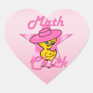 Mathe-Küken #8 Herz-Aufkleber