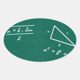 Mathe-Lehrer Algebra-Geek Ovaler Aufkleber