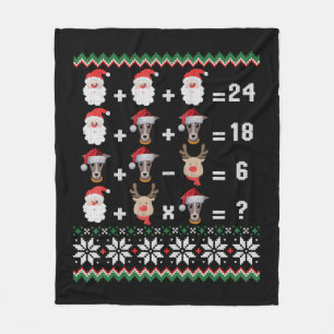 Mathe Lehrer Christmas GREYHOUND Fleecedecke