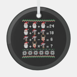 Mathe Lehrer Christmas GREYHOUND Ornament Aus Glas