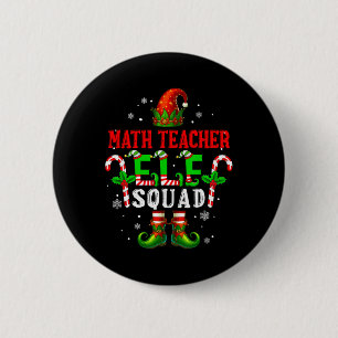 Mathe-Lehrer-Elfen-Trupp Weihnachts-Elfenhut Schuh Button
