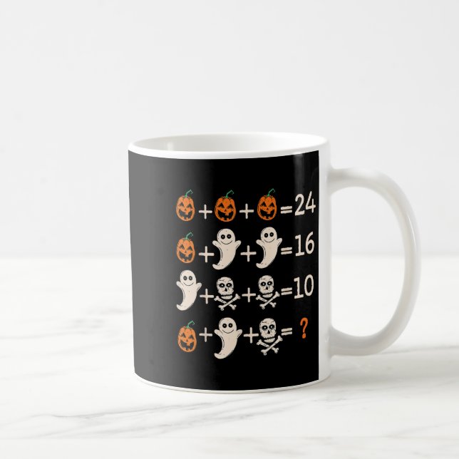 Mathe-Lehrer Halloween Algebra Operation Mathemati Kaffeetasse (Rechts)