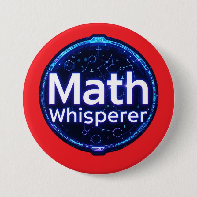 Mathe-Lehrer Mathe-Flüsterer Button (Vorderseite)