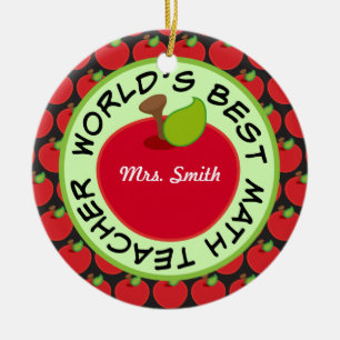 Mathe-Lehrer-personalisierte Keramikornament