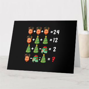Mathe-Lehrer Weihnachten Reihenfolge der Operation Karte