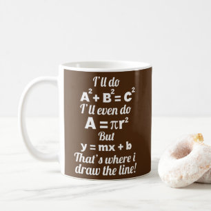 Mathe Lover, wo ich die Line Funny Gezeichnet habe Kaffeetasse