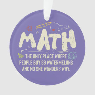 Mathe Mathematik Mathe-Lehrer-Geschenk Ornament