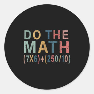 Mathe-Meme Lustiges Geschenk für Lehrer, Schüler M Runder Aufkleber