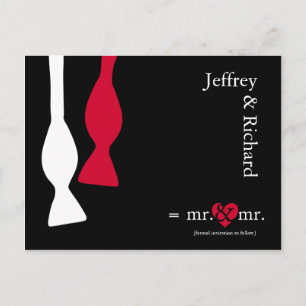 Mathe Mr. & Mr. Postcard Ankündigungspostkarte