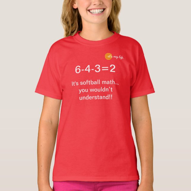 Mathe, nur, das ein Softballspieler kennen würde! T-Shirt (Vorderseite)