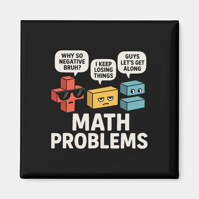 Mathe-Problem-Symbole Lustiger Lehrer Byck Zur Sch Magnet (Vorne)