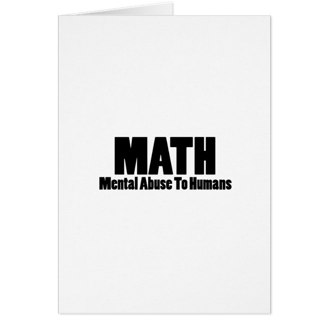 Mathe. Psychischer Missbrauch beim Menschen (Vorne)