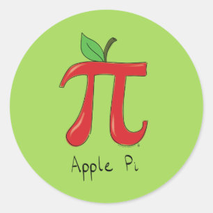 Mathe-PU-Tagesaufkleber Apple-PUs niedliche Runder Aufkleber