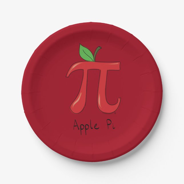 Mathe-PU-TagesParty-Papier-Teller Apple-PUs Pappteller (Vorderseite)