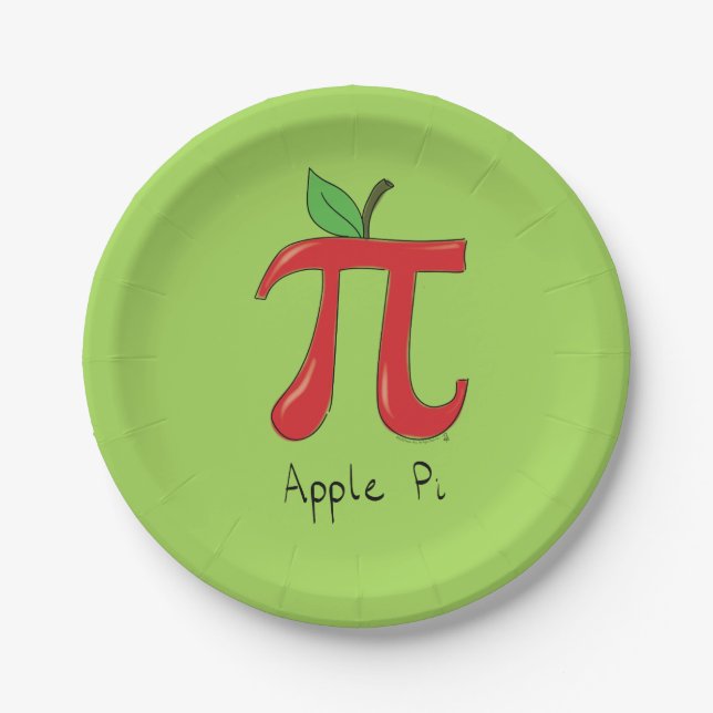 Mathe-PU-TagesParty-Papier-Teller Apple-PUs Pappteller (Vorderseite)