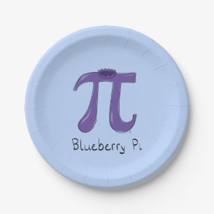 Mathe-PU-TagesParty-Papier-Teller Blaubeerpus Pappteller
