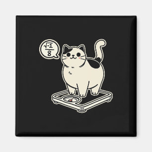Mathe Pun Cat I Overate I Over 8 Funny Mathe Lehre Magnet