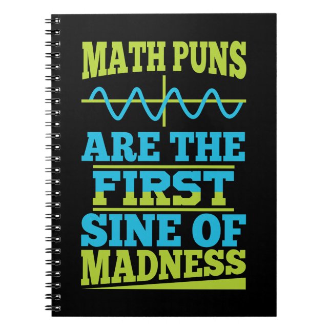 Mathe Pun First SINE of Madness Notizblock (Vorderseite)