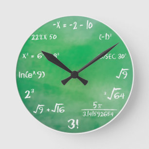 Mathe-Quiz - Sheldon Fassbinder-Uhr Runde Wanduhr
