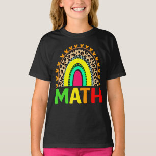 Mathe Rainbow Leopard zurück zum T - Shirt der Sch