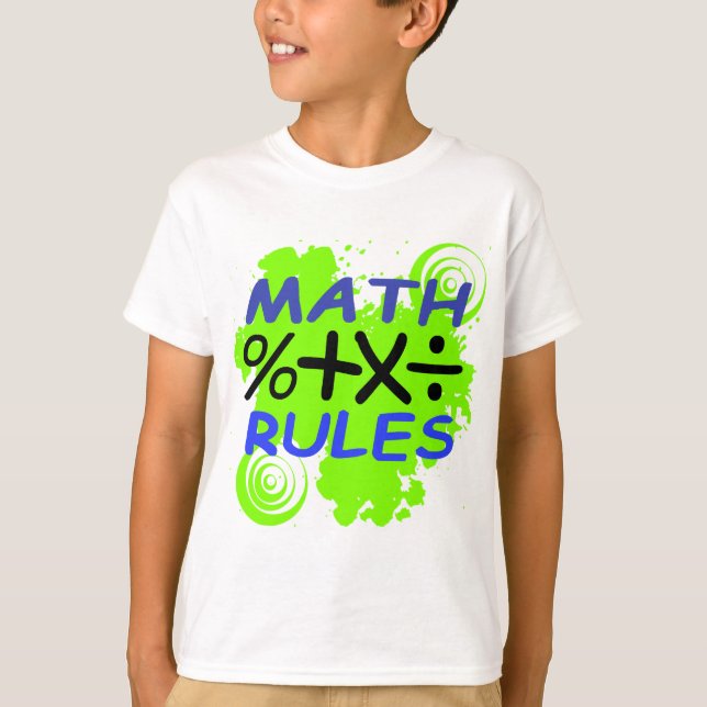 Mathe-Regeln T-Shirt (Vorderseite)
