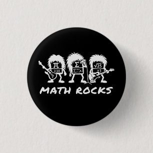 Mathe Rocks Akademische Rockband Humor Button