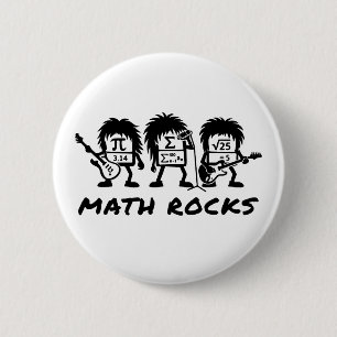 Mathe Rocks Akademische Rockband Humor Button