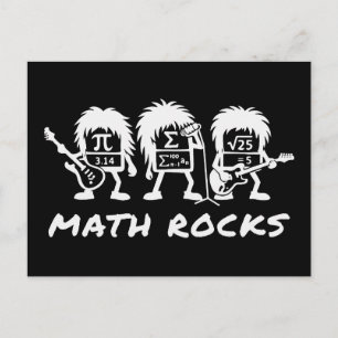 Mathe Rocks Akademische Rockband Humor Postkarte