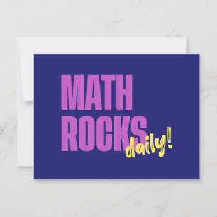Mathe rocks täglich postkarte