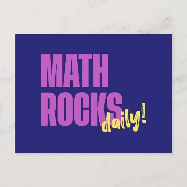 Mathe rocks täglich postkarte (Vorderseite)