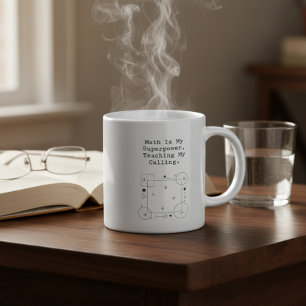 Mathe-Superpower-Lehrer Berufung und Leidenschaf Kaffeetasse