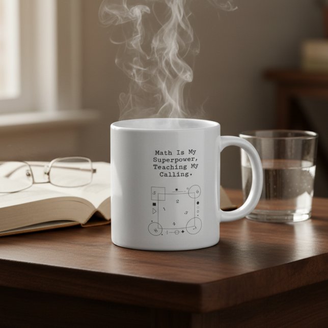 Mathe-Superpower-Lehrer | Berufung und Leidenschaf Kaffeetasse (Von Creator hochgeladen)