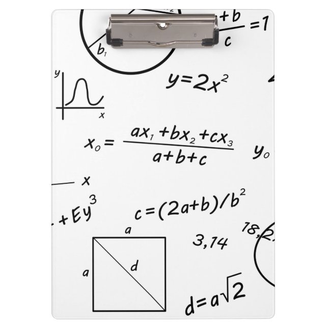 Mathe-Tafel Klemmbrett (Vorderseite)