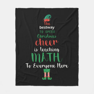 Mathe Teacher Christmas Elf Geschenkdesign Fleecedecke