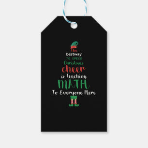 Mathe Teacher Christmas Elf Geschenkdesign Geschenkanhänger