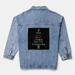 Mathe Teacher Christmas Elf Geschenkdesign Jeansjacke