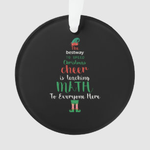 Mathe Teacher Christmas Elf Geschenkdesign Ornament
