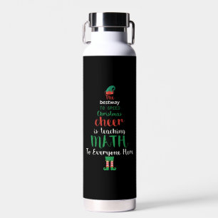 Mathe Teacher Christmas Elf Geschenkdesign Trinkflasche