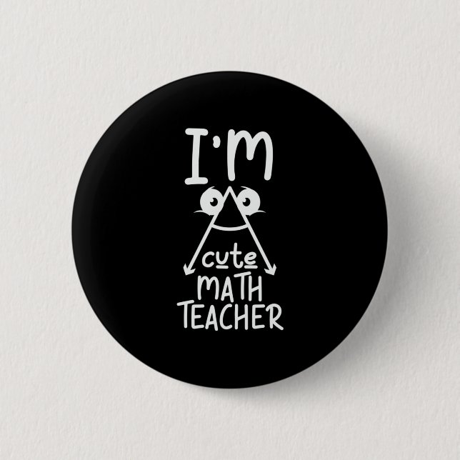 Mathe Teacher I Bin Mathe Teacher Button (Vorderseite)