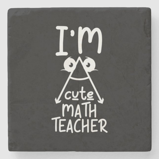 Mathe Teacher I Bin Mathe Teacher Steinuntersetzer (Vorderseite)