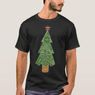 Mathe Teacher Weihnachtsbaum Made of Shapes Classi T-Shirt