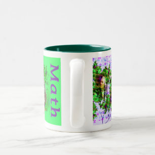 Mathe-Thema-Tasse Zweifarbige Tasse